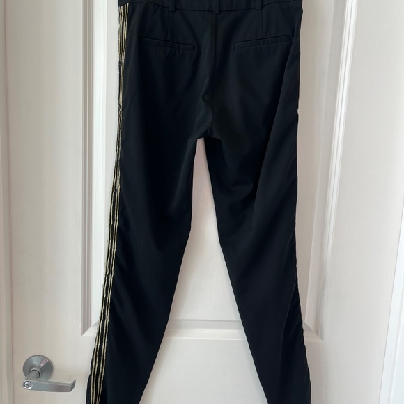 Morgan de Toi Black Slim Pants with Gold Side Stripes – Size 36 (FR / US 6 / UK - Picture 7 of 10